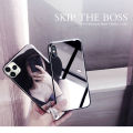 Phone Back Cover For OPPO A95 4G Luxury Plating Clear View Mirror Soft Phone Case for OPPO A95 4G Cosmetic Mirror Cases. 