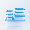 BPA-Free Stackable Plastic Food Storage Boxes, 7-Piece Thumb Lock Lunch Containers for Kitchen, Travel, Office Use. 