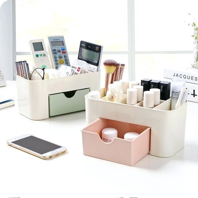 Cosmetic Storage Box Drawer Desktop Plastic Makeup Dressing Table Organizer