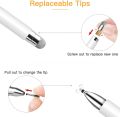 Stylus Pencil for íPád , MËKO 2 in 1 Magnetic Disc Stylus Touch Screen Pens for Ápplé íPhöne/ípád prö/Mini/Aïr/Android/Micròsoft/Surface and Other Touch Screens Bundle with 5 Replacement Tips-White. 