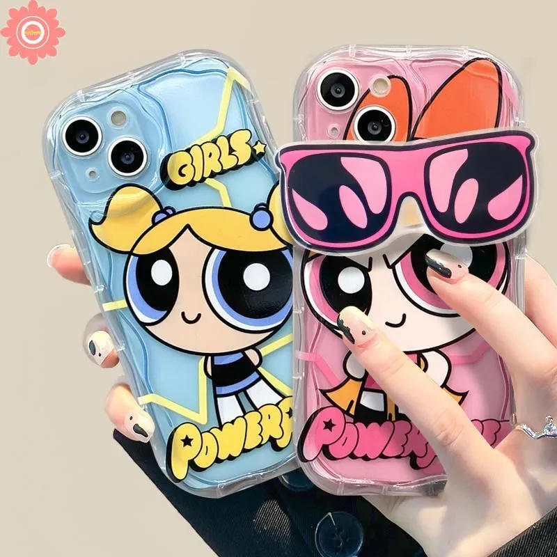 Cartoon Cute The Super Girls Creative Glasses Phone Cover