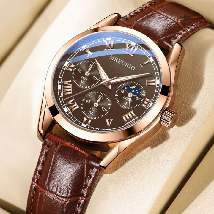 Lanz Live Business Watch Men Watch Belt Quartz Factory In Stock Wholesale One Peace Dropshing-Waterproof Fashion Watch Business Luxury Clock