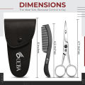 OCBA Professional Beard Scissor Barber Hairdressing Scissors 4.5 inch Stainless Steel Facial Hair Cutting & Mustache Beard Scissor With Comb. 