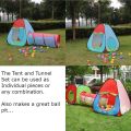 3 in 1 Children's, Kids Pop Up Play Tent and Tunnel Set -Foldable Pop up Kids Toddler Play Tent for Boys, Girls, Indoor Outdoor Use with Tunnel and Ball Pit. 