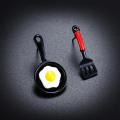 Funny Fried Egg Pan Shovel Women's Asymmetric Stud Earrings Ear Jewelry Gift. 