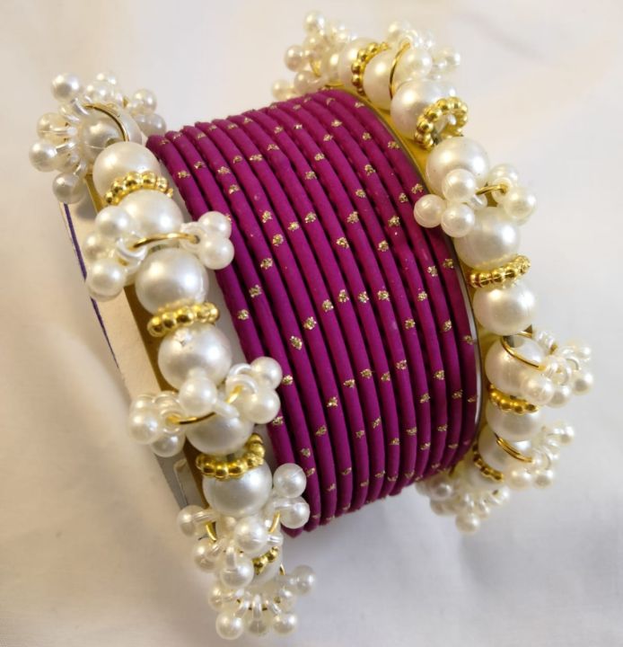 Trendy%20metal%20bangles%20set%20with%20pearl%20bangles%20golden%20dotted%20pearl%20bangles%20set%20bangles%20for%20girls%20in%20all%20sizes%20and%20colors%20gajra%20bangles%20-%20Image%204
