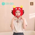 Cartoon Dragon Headgear Fluffy Dragon Plush Hat Cute Zodiac Dragon Doll Costume for New Year Masquerade Party Cosplay Props Accessories Dragon Headgear. 