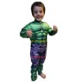 Padded Hulk costume with hard plastic mask for 4 to 5 years old kids (Muscular / 3D costume). 