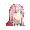 13cm for Zero Two Darling In The FranXX Bumper Anime Products Stickers on Car Accessories Sunscreen and Waterproof Decoration. 