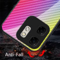 Biruiqu For Infinix Hot 50i Carbon Fiber Glass Protective Case Cover. 
