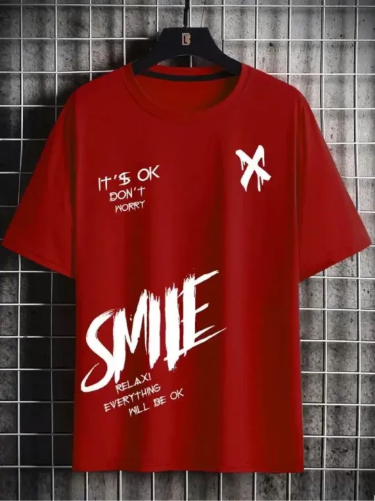 Smile%20X%20printed%20T%20shirts%20For%20Men/boys%20Summer%20Collection%20High%20Quality%20-%20Image%203