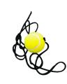Cricket Hanging soft tap Ball with tape for /Practicing Ball Cricket Hanging Tennis ball With high Quilty Rope Ball 100%/ Knockings Ball with Attached String/Rope/Cord for Players, Beginner /Hand-Eye Coordination. 