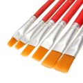 Artistic Paint Brush / Flat Brush / Imported Paint Brush (6 Pc Set) Art # SS -6pcs-RED-FB. 