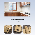 12pcs 1/12 Miniature Furniture Cabinet Closet Mini Hinges - Golden. 