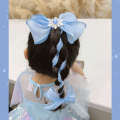 Elsa Headwear Girl Ice and Snow Fantasy Hair Accessories Crown Headdress Magic Stick Princess Bow Wig Hairpin. 