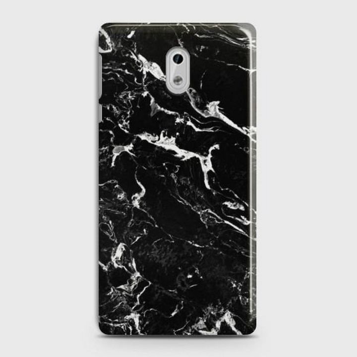 Nokia 6 Cover - SkinLee HQ Hard Case - Black Liquid Marble - SKINLEE-107-1-198-129