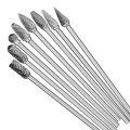 10Pc 4 Inch Long Double Cut Tungsten Solid Carbide Rotary Burrs Set 1/8 Inch(3mm) Shank Twist Drill Bit for Rotary Tools. 