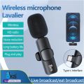 New K8 Type C Wireless Microphone K8 Collar Mic For Type C - Noise Cancellation Reduction Mic 20 Meter Long Range Wireless Mic for Phone For Mobile Phone Camera_iPhone K8 MICROPHONE Vlogging Mic. 