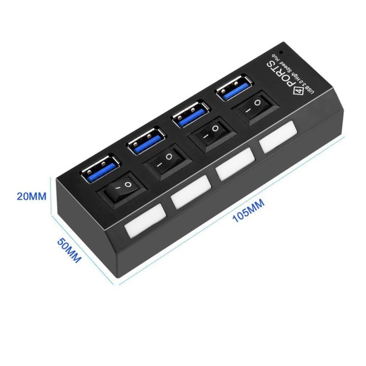 New%20High%20Speed%20Usb%203.0%20Hub%204%20Ports%20Speed%205gbps%20With%20On/off%20Switch%20And%20Cable%20Universal%20For%20Pc%20Lap%20Computer%20Desk%20Black%20-%20Image%207