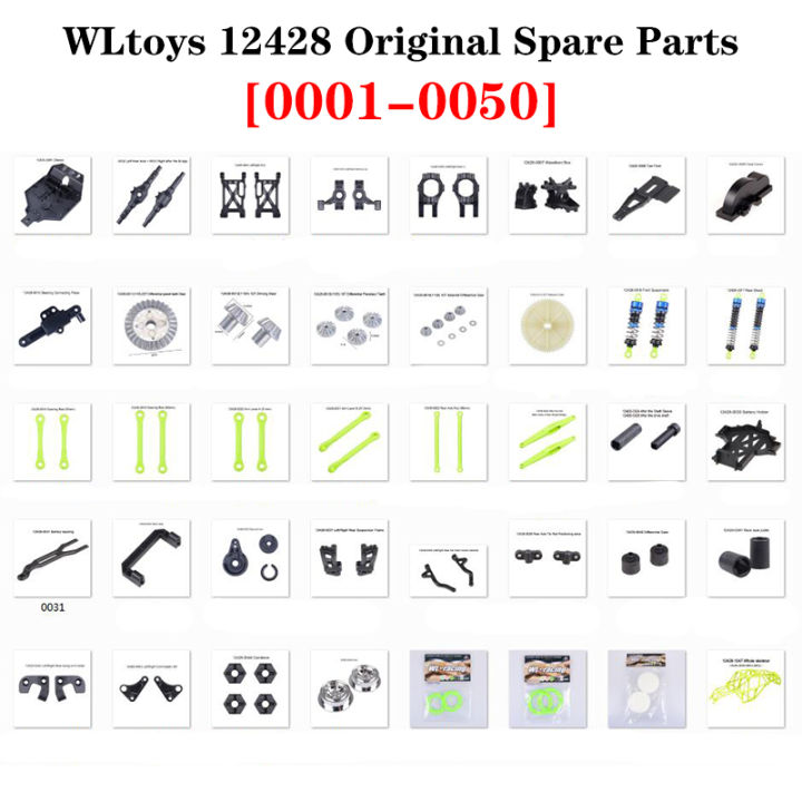 12428 Original Parts 0001-0050 Wltoys 12427 12423 RC Car Spare Parts ...