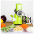 Tabletop Drum Grater Slicer Cutter Grinder Vegetable Meat Grater Grater Food Chopper Grating Machine with 3 Stainless Steel Blades. 