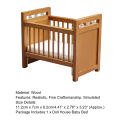 Green Home Dollhouse Baby Bed Smooth Surface Funny Dollhouse Toy Miniatures. 