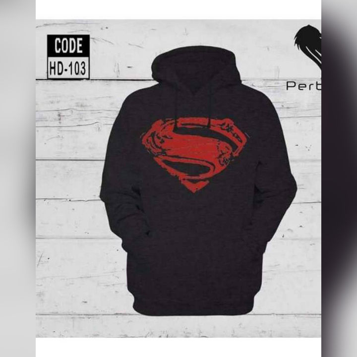 BLACK N WHITE GARMENTS    11.11 Black superman hoodie for womens both
