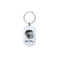 New foreign trade Rat Fink legend keychain necklace RAT FINK stainless steel military key ring pendant. 