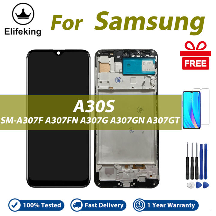 LCD With Frame For Samsung Galaxy A30s A307 Display Touch Screen Digitizer Assembly Replacement Parts A307F A307G