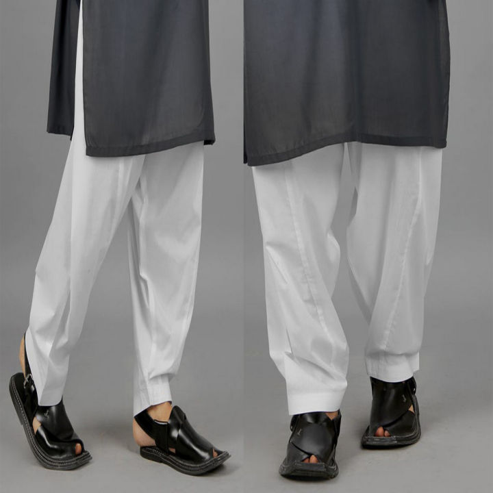 White Cotton Shalwar / Cotton Shalwar / White Shalwar / Trouser Art # SH 01
