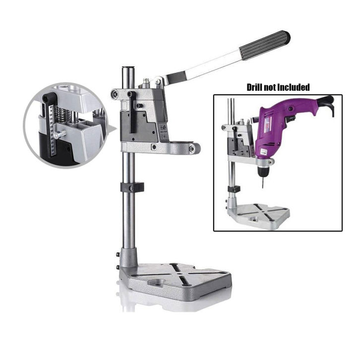 Drill Stand Plunge Power Drill Press Stand Bench Pillar Pedestal Clamp