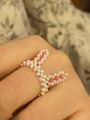 Beaded rings in different cute design butterfly,strawberry, heart, circle of flowers and in rabbit design. 