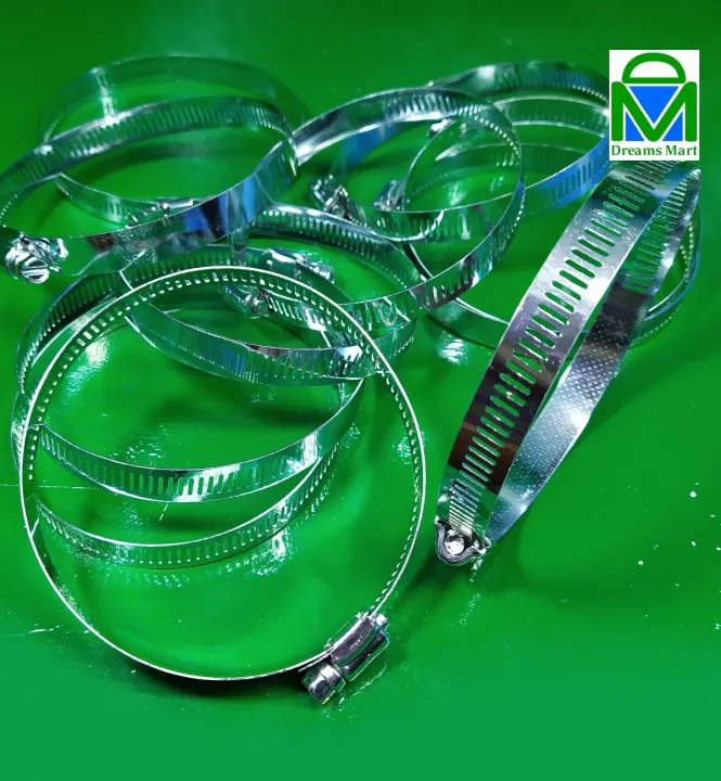 DreamsMart%20Adjustable%20Hoop%20Clamp%204%20inch%20(78-101mm)%20Taiwan%20Made%20Stainless%20Steel%20Fastening%20Clip%20Bracket%20Tie%20Worm%20Drive%20Jubilee%20Clip%20Fuel%20Hose%20Pipe%20Air%20Water%20Pipe%20Clip%20-%20Image%202