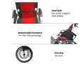 Lightweight Folding Wheelchair – Compact & Comfortable, Easy to Carry and Fits in Car  "Lightweight Portable Travelling Wheelchair with Big Wheels – Easy Transport for Seniors and Patients". 