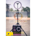 26CM/ 36CM/45CM Ring Light with Mobile Holder and 7ft Tripod Stand RingLight with 7 Feet Stand Three Colours Makeup LED RingLight with Tripod Stand Dimmable Selfie RingLight with USB for Videography and Photography. 
