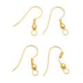 100/Pcs Earring Hooks Base For Jewelry Making Gold/Silver. 
