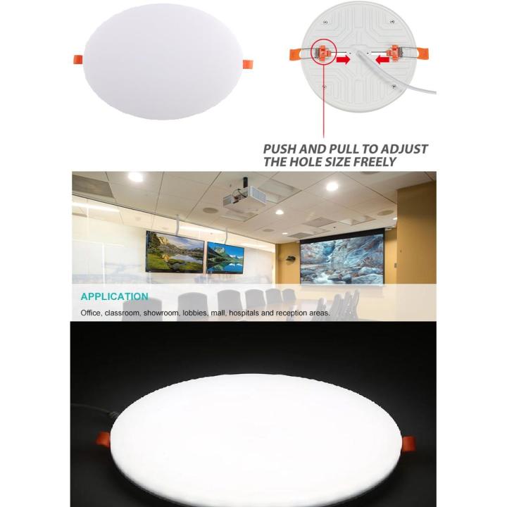 32w - New design Adjustable Led Downlight Smd Slim Recessed- rimless round led ceiling panel light - Excellent Brightness-For home and office - White