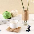 Pack of 3 - Multifunctional 100Meters Long Natural Jute Rope Brown Jute Rope Twine String Cord Shank Craft String, DIY Jute Rope for All Art Craft and Other Glass Bottle Decor Purpose. 
