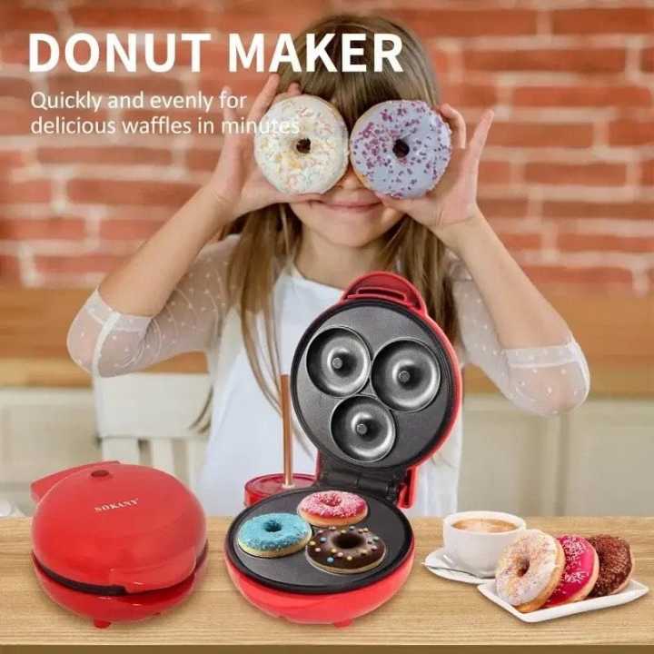 Magic Fast Plastic Donut Maker Mini Doughnut Machine With Three Holes Home Use Mini Doughnut Maker Non Stick Coating Baking