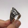 Antique Silver Men's Stainless Steel Dirilis Ertugrul Symbol Thumb Rings For Boys & Mens. 