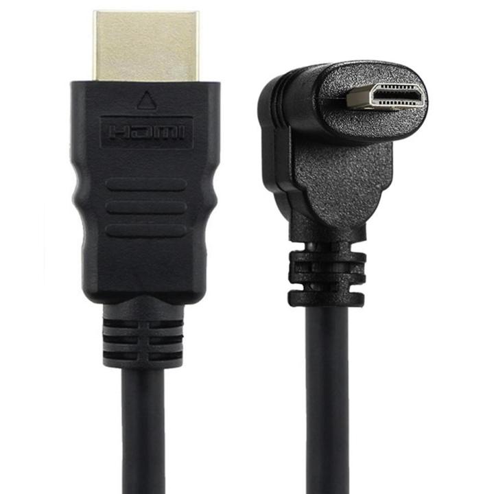Mini Hdmi to Hdmi Cable Cablecreation 0 5Ft 90 Degree Right Angle