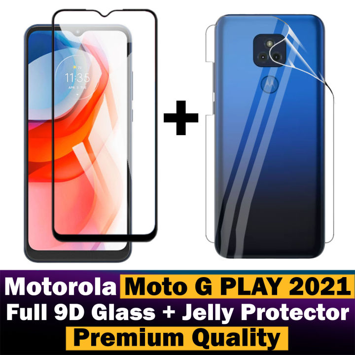 Motorola Moto G Play 2021 Glass Protector 5D|10D|11D|21D|9D Glass Full Coverage + Back Protector Transparent Hydrogel Soft Film jell Protection For Motorola Moto G Play 2021