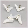 25Pcs Ready To Ship Wholesale Plastic & Metal White Color Clip On Tie Hardware Necktie Clip. 