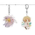 Anime Natsume Yuujinchou keychain Natsume-Takashi Madara cute fun cartoon acrylic key chain Pendant jewelry kawaii sleutelhanger. 