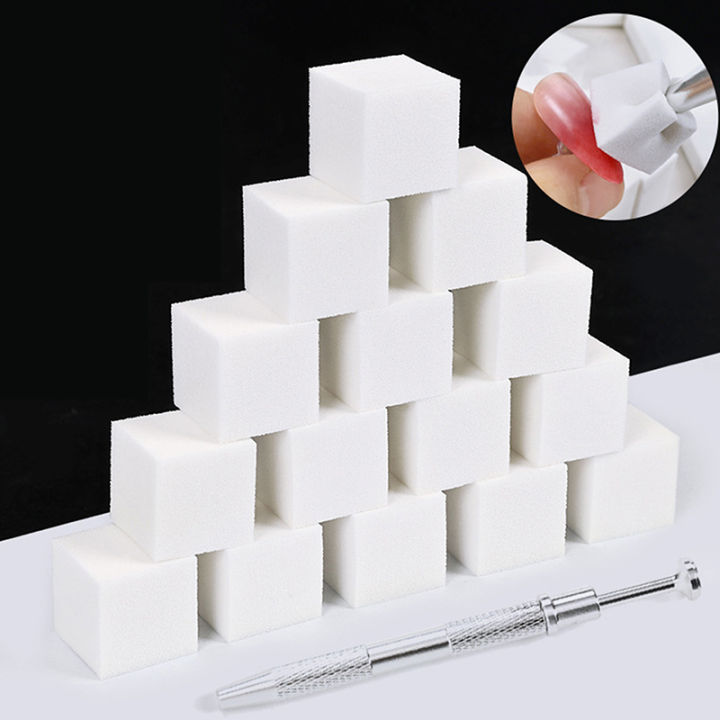 New Mini Nail Art Tofu Block Patting Cotton Non-stick Hand Multi-faceted Sponge Nail Tool Yao Store