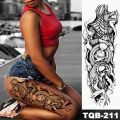Waterproof Temporary Big Arm Sleeve Tattoo Sticker Greek Goddess Medusa Poseidon Owl Flash Tattoos Woman Body Art Tatto Men. 
