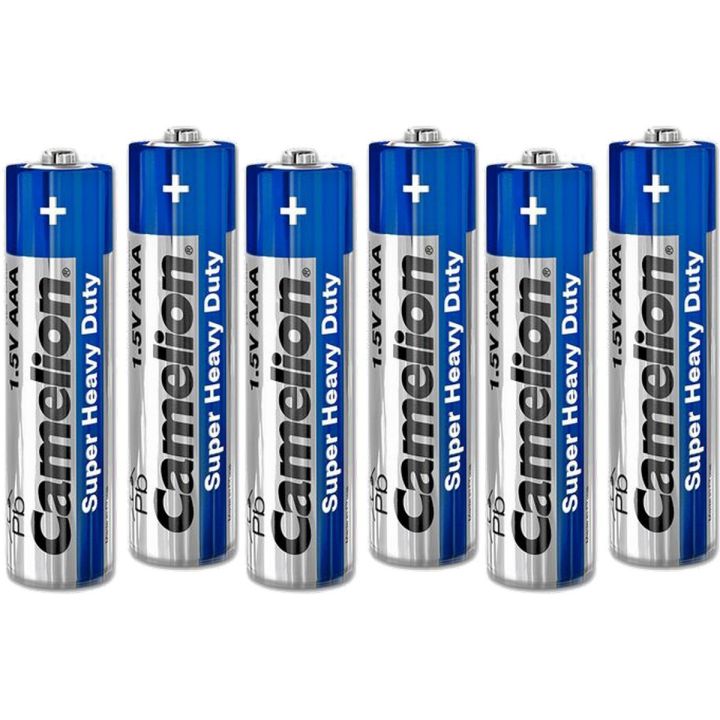 100% Original AAA Camelion Super Heavy Duty Blue - R03P AAA6 6  Pencil Cell / Cells