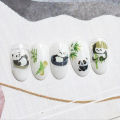 1Pcs Cartoon New Embossed Panda Nail Stickers Art Stickers Nail Art Decoration SUPER BABY. 
