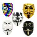 Hacker Mask - Guy Fawkes Anonymous Vendetta Mask for Cosplay and Events - Halloween Masquerade Horror Mask Adult Male Ghost Dancer V Character Funny. 