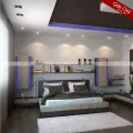 Gift City Blue Mirror Tile Stickers | Self-Adhesive Acrylic Wall Décor | DIY Home Decoration – 5/10/20/40/80 Pcs (60x60mm). 